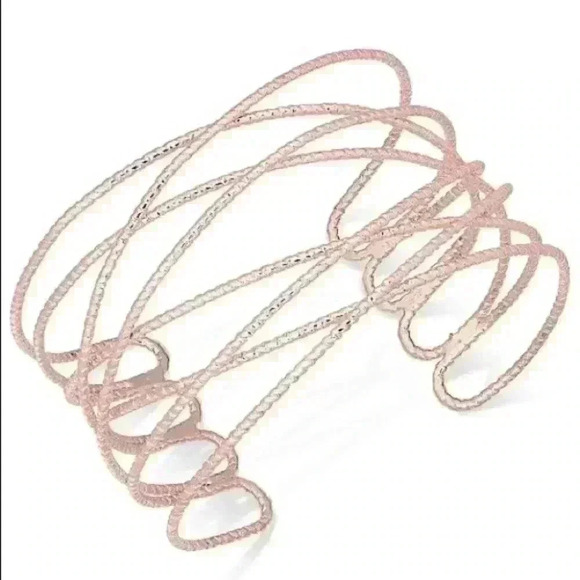 INC new Gold Rose Gold Tone Crisscross Bra… - Picture 1 of 8